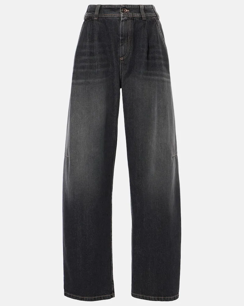 Brunello Cucinelli Jeans a gamba larga Grigio