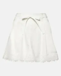 Ulla Johnson Shorts Sabine in pizzo di cotone sangallo Bianco