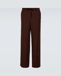 Jacquemus Pantaloni regular Le Pantalon Meio Marrone