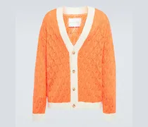 Cardigan in lana a righe