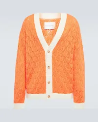 King & Tuckfield Cardigan in lana a righe Multicolore