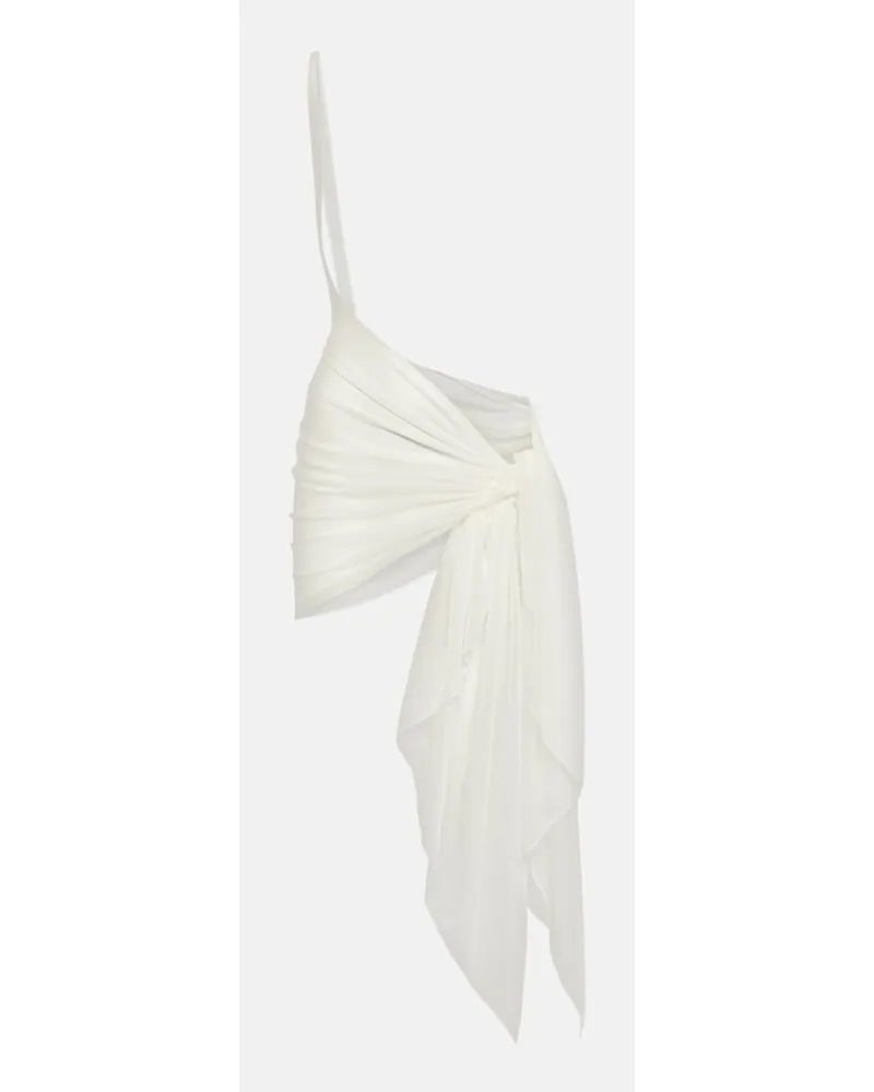 Thierry Mugler Pareo in jersey drappeggiato Bianco