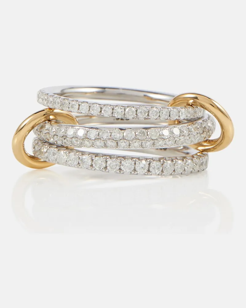 Spinelli Kilcollin Anello Nova in oro 18kt e argento sterling con diamanti Multicolore
