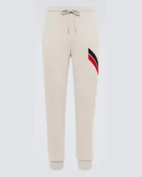 Moncler Pantaloni sportivi in misto cotone Bianco