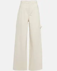 Max Mara Jeans gamba larga Segnale a vita alta Bianco