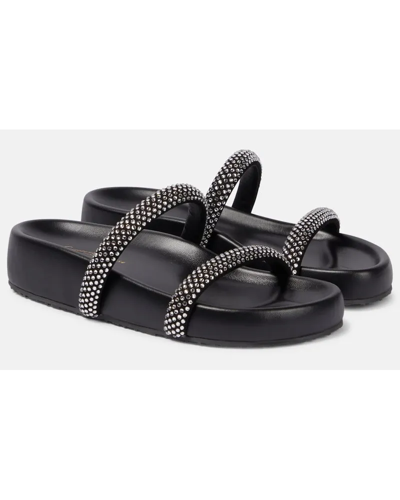 Gianvito Rossi Sandali con plateau in pelle Nero