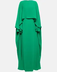 Valentino Garavani Abito lungo in cady couture Verde