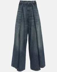 Balenciaga Jeans a gamba larga e vita alta Blu