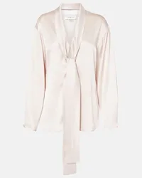 Victoria Beckham Blusa in raso Bianco