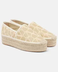 Valentino Garavani Espadrillas Toile Iconographe Beige