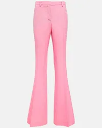 Versace Pantaloni flared Versace Allover in lana Rosa