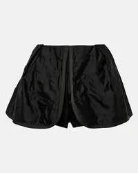 Sacai Shorts trapuntati in raso Nero