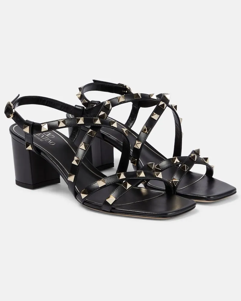 Valentino Garavani Sandali Rockstud in pelle Nero