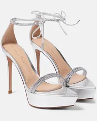 Gianvito Rossi Sandali Burma in pelle con plateau Argento