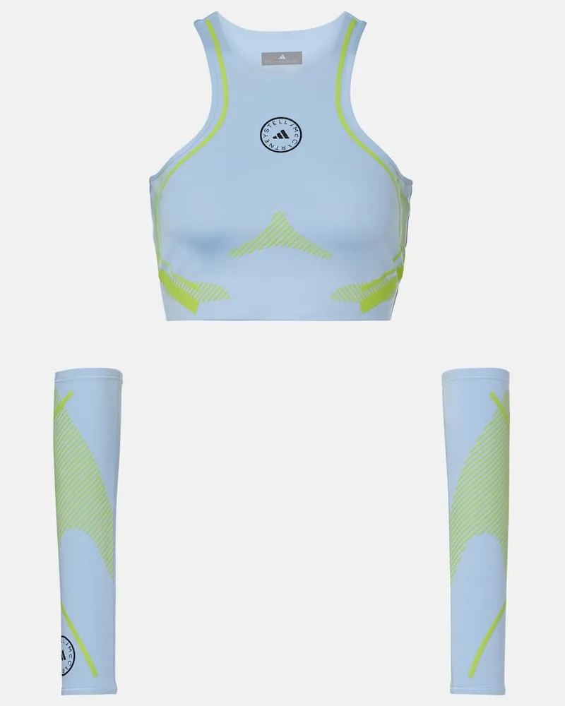adidas Top cropped Truepace Blu