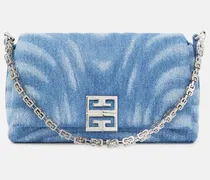 Givenchy Borsa a spalla 4G Soft Small in denim Blu