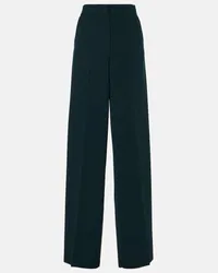 Max Mara Pantaloni Leccio a gamba larga in cady Verde