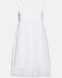 Tory Burch Miniabito in cotone sangallo Bianco