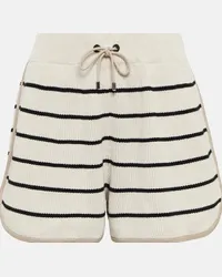 Brunello Cucinelli Shorts in cotone a righe Bianco