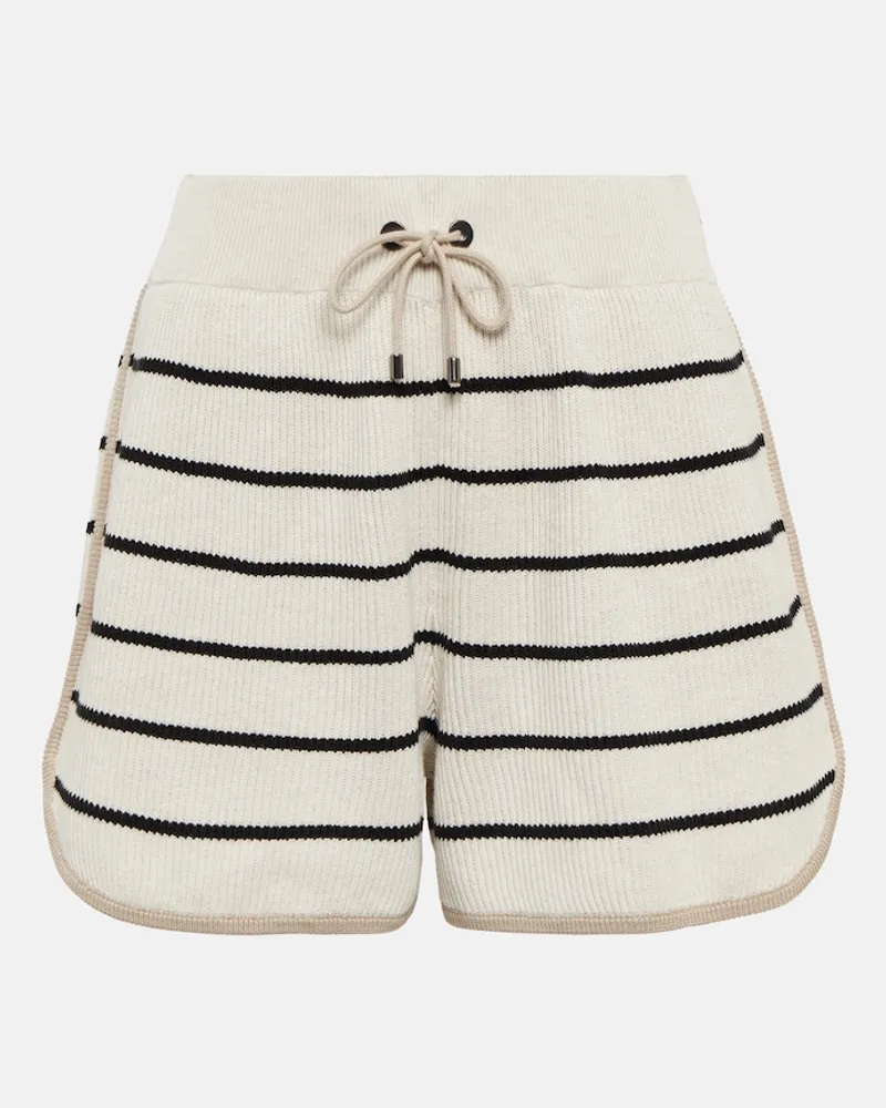 Brunello Cucinelli Shorts in cotone a righe Bianco