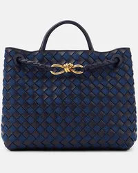 Bottega Veneta Borsa Andiamo Medium in pelle e denim Blu