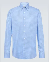 Canali Camicia in cotone a righe Blu