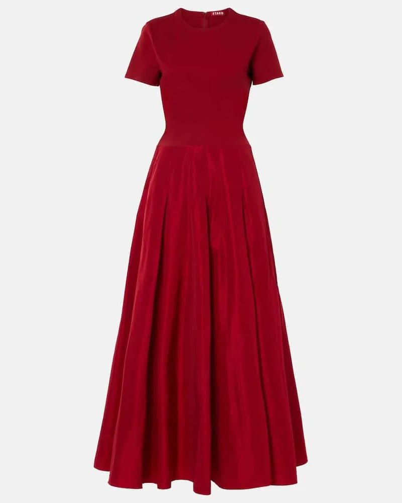 STAUD Abito lungo in grosgrain Rosso