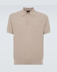 Brioni Polo in cotone, seta e cashmere Beige