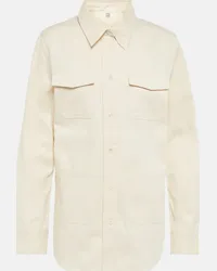 Totême Camicia in twill di cotone Bianco