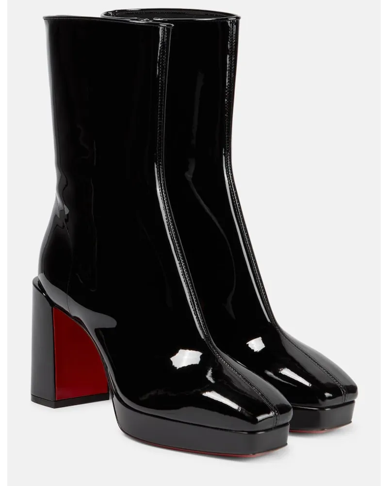 Christian Louboutin Stivaletti Alleo 90 in vernice Nero