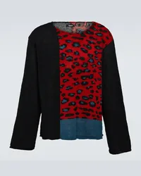 Undercover Pullover in lana con stampa Rosso