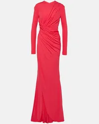 Elie Saab Abito lungo con ruches Rosa