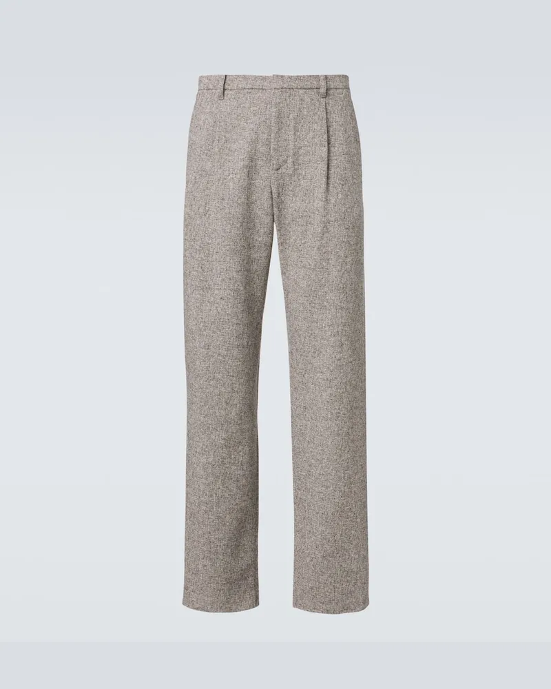 AGNONA Pantaloni dritti in misto lana Beige