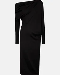 Tom Ford Abito midi in cashmere e seta Nero