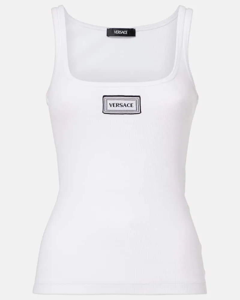 Versace Tank top con logo Bianco