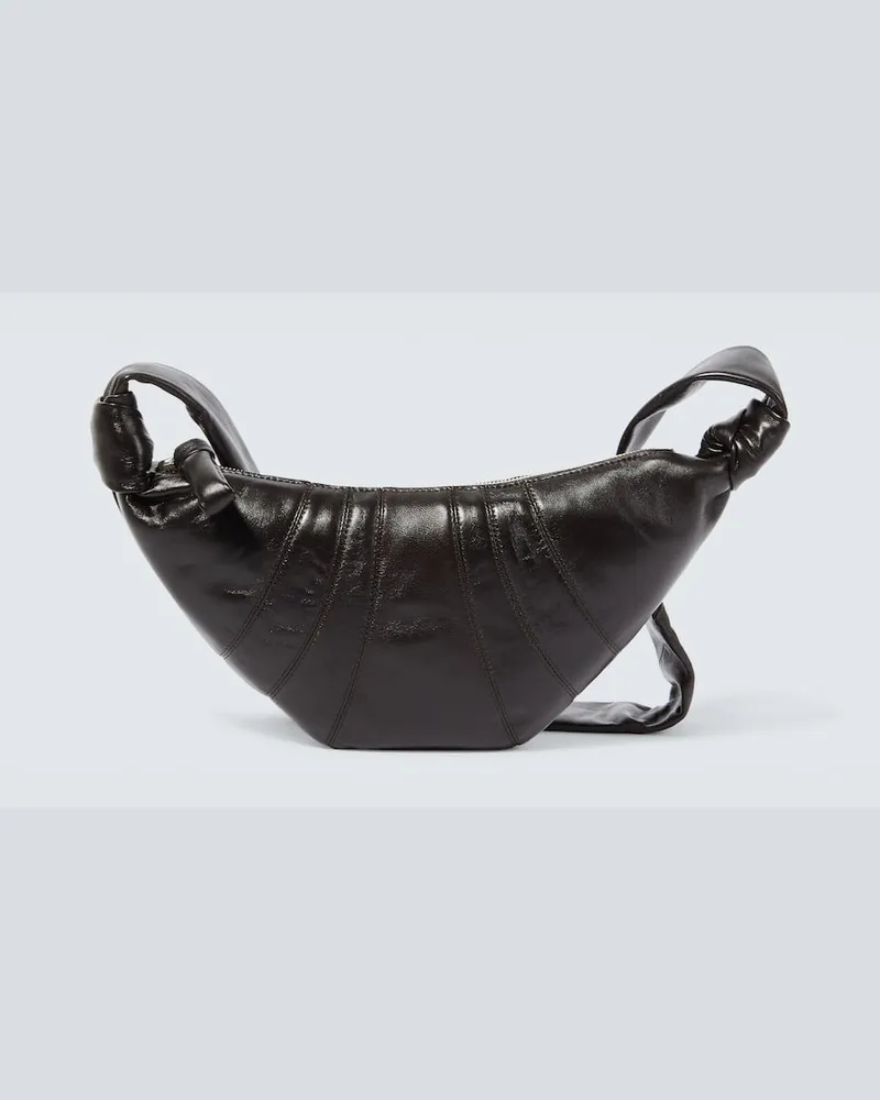 Christophe Lemaire Borsa a spalla Croissant Small in pelle Marrone