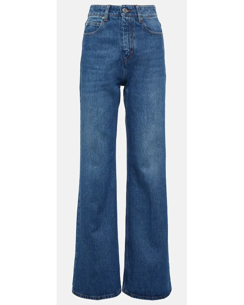 AMI Paris Jeans regular a vita alta Blu