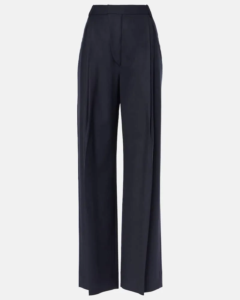 Victoria Beckham Pantaloni a gamba larga e vita alta Blu