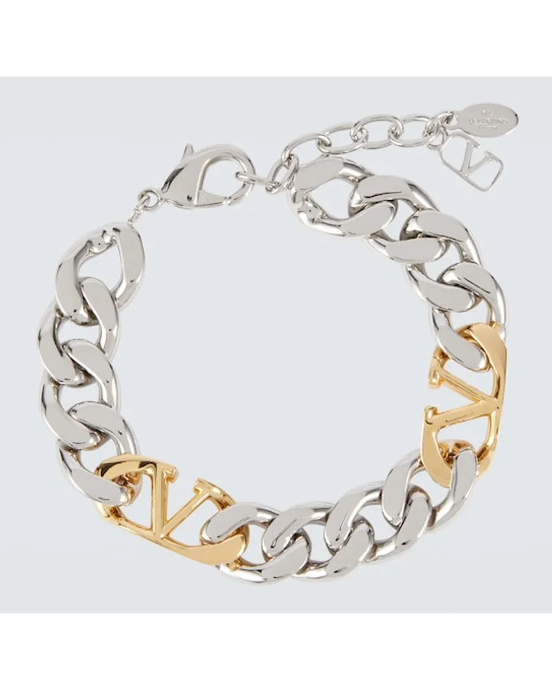 Valentino Garavani Bracciale VLogo a catena Argento