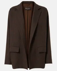 Loro Piana Giacca Grace in cashmere Marrone