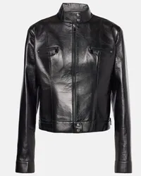 Magda Butrym Giacca biker in pelle Nero