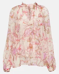 Zimmermann Blusa Matchmaker Billow con stampa Rosa