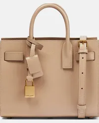 Saint Laurent Borsa Sac De Jour Nano in pelle Beige