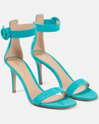 Gianvito Rossi Sandali Portofino 85 in suede Blu