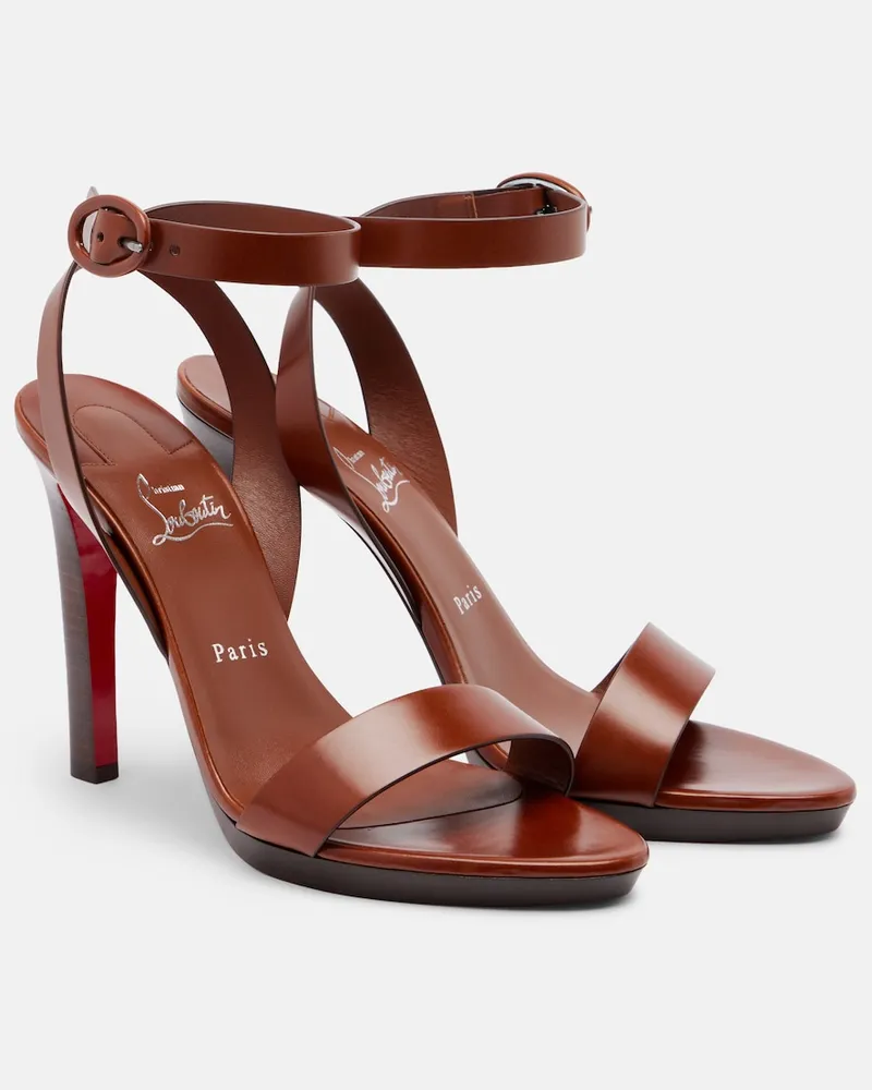 Christian Louboutin Sandali Fanny in pelle Marrone