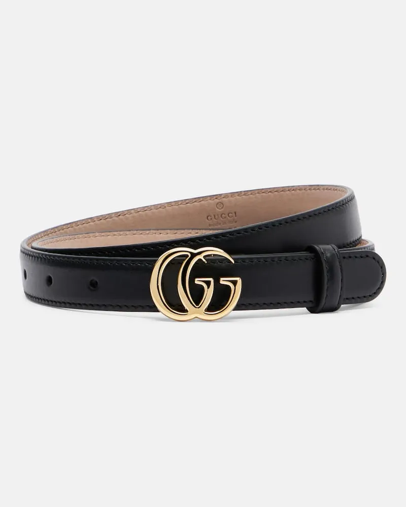 Gucci Cintura GG Marmont in pelle Nero