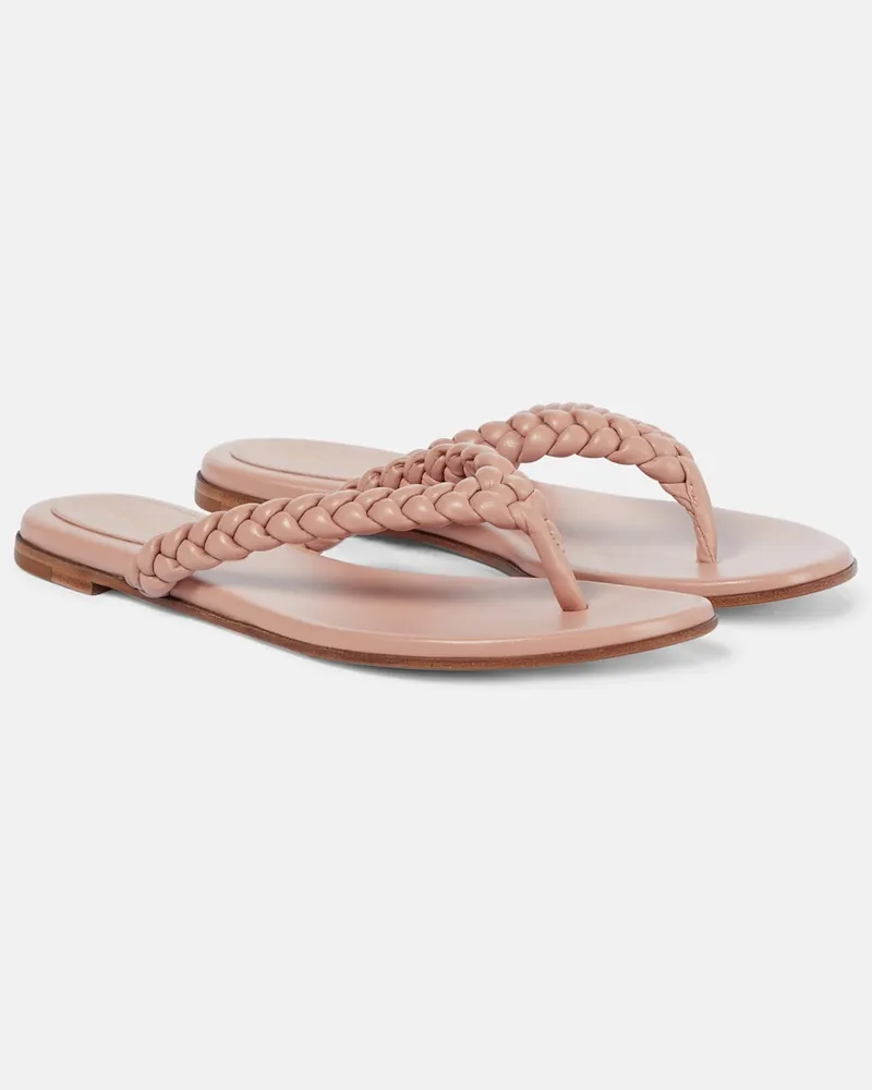 Gianvito Rossi Sandali infradito Tropea in pelle Beige