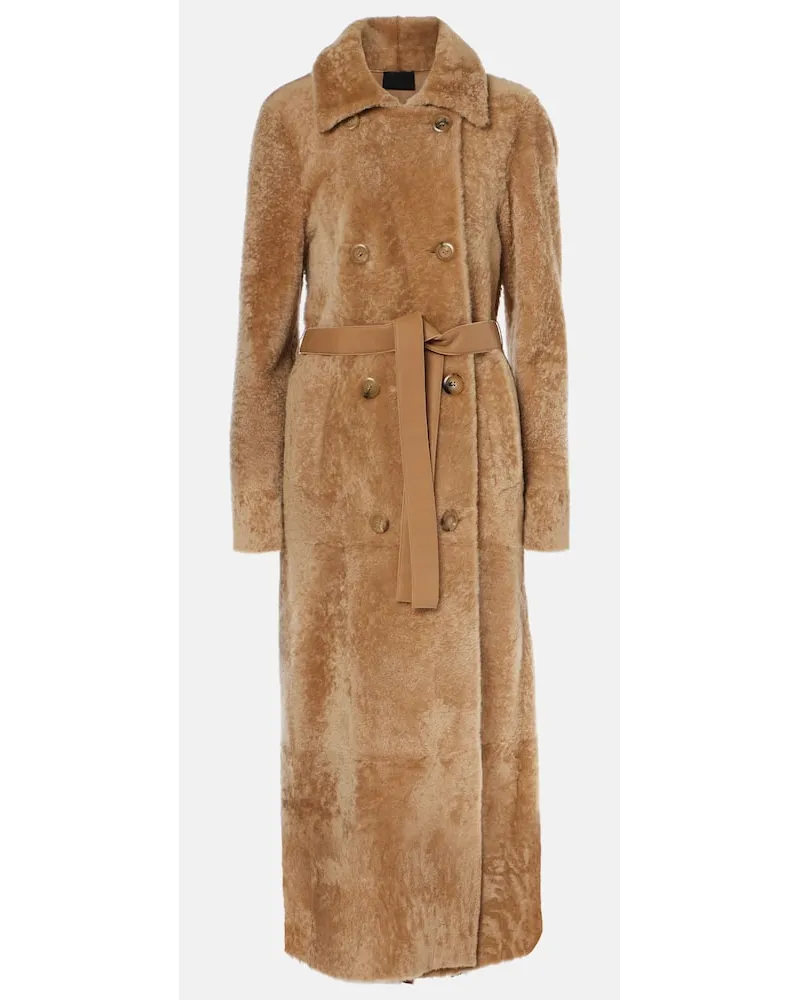 BLANCHA Cappotto in shearling Beige