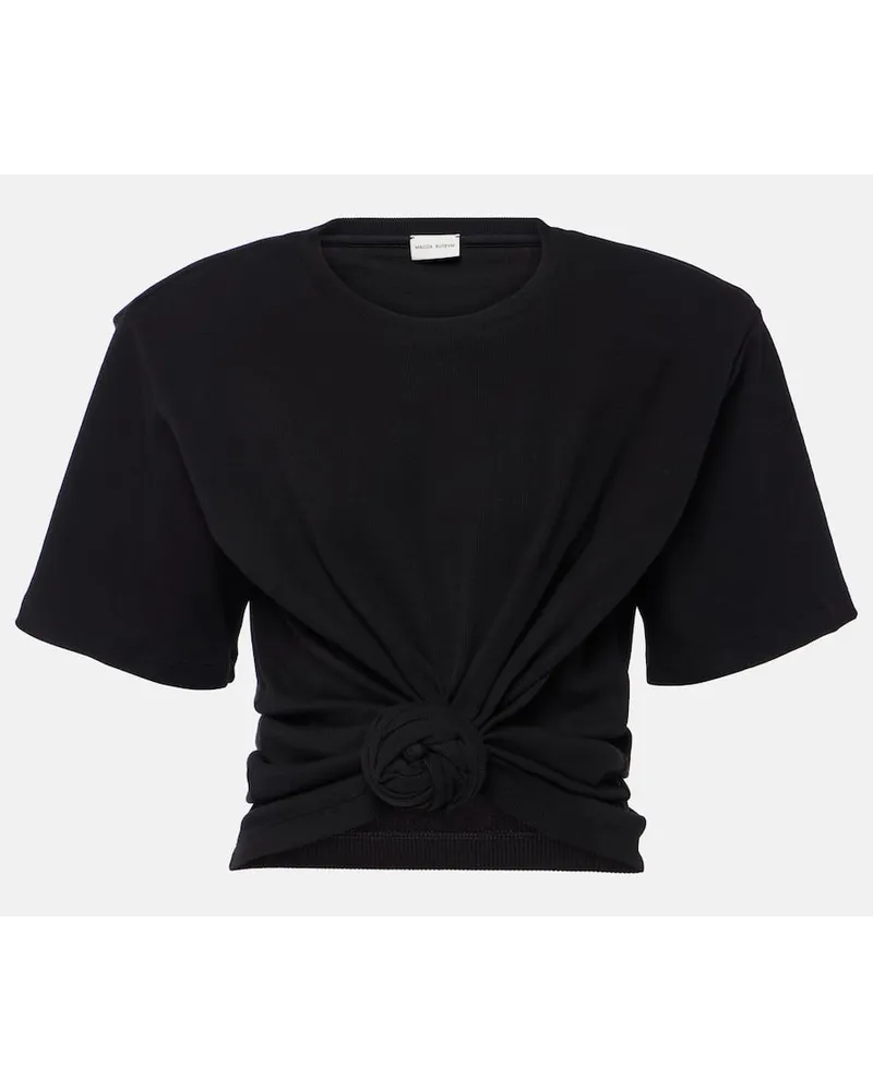 Magda Butrym Top in misto cotone Nero