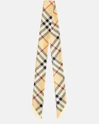 Burberry Sciarpa in twill di seta Burberry Check Beige